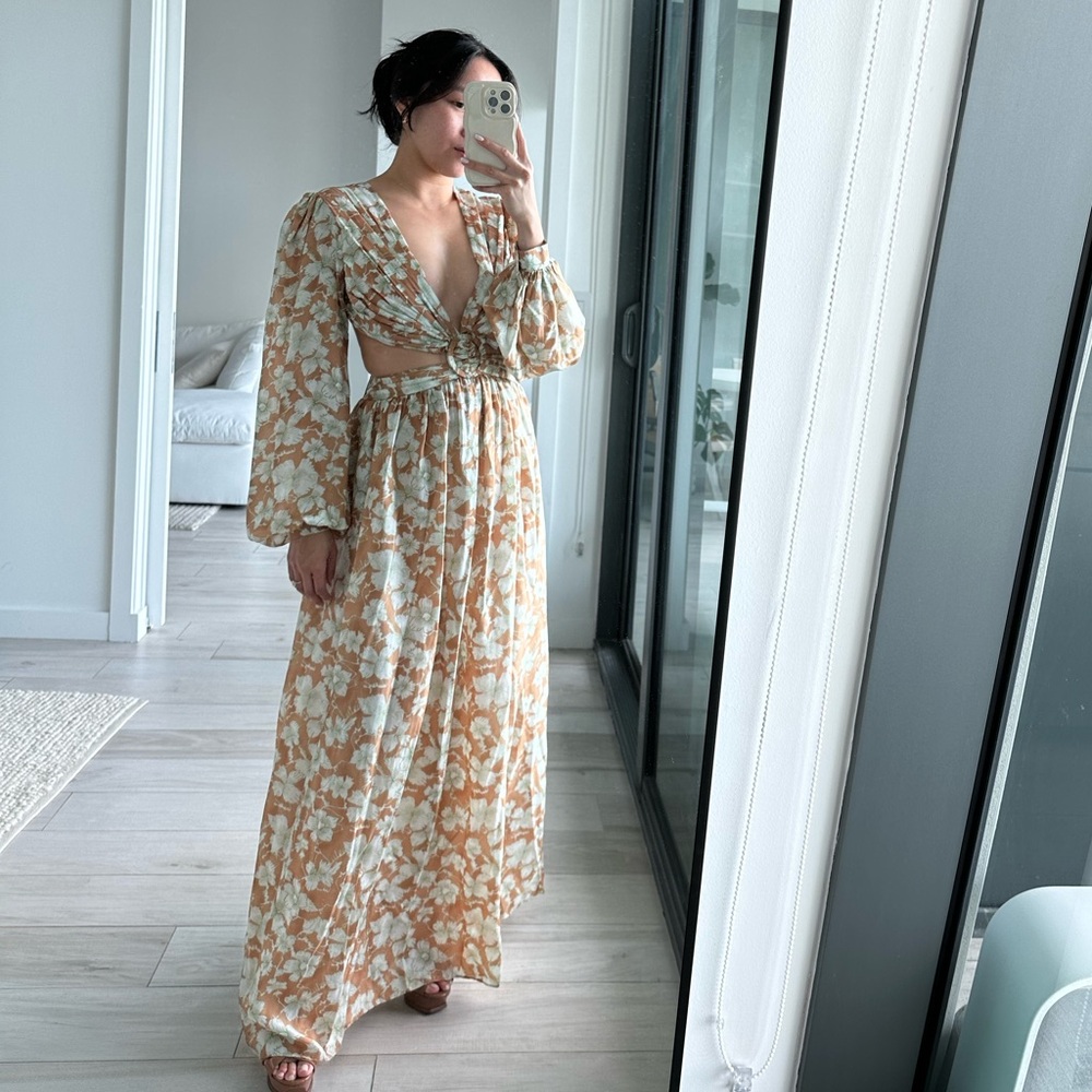 Hannah Artwear Rio Silk Cutout Dress in Size 0